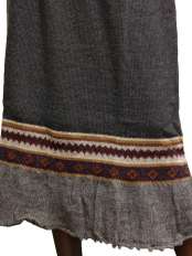 New Folk wool skirt - Wool knit skirt - La Mamita