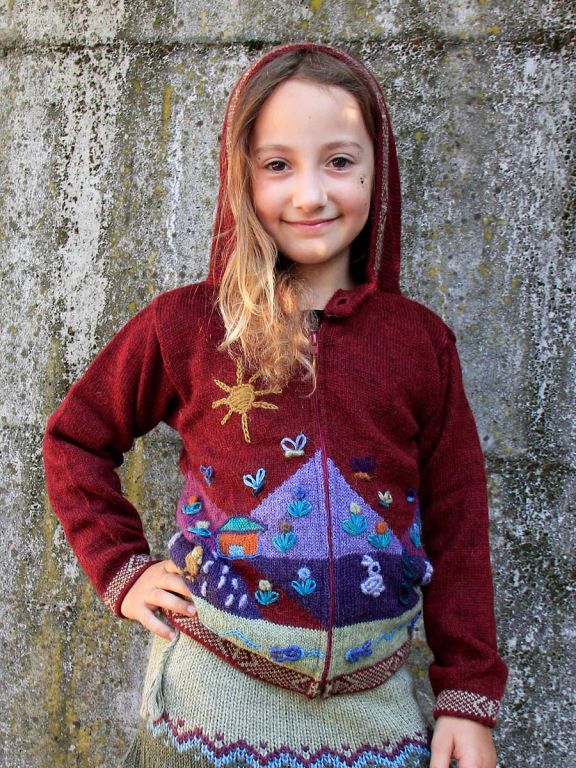 Cheyenne wool cardigan Children wool cardigans La Mamita