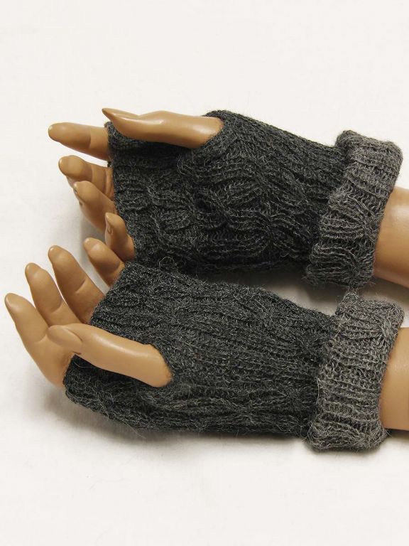 Fingerless wool gloves Atena - Winter fingerless gloves - La Mamita